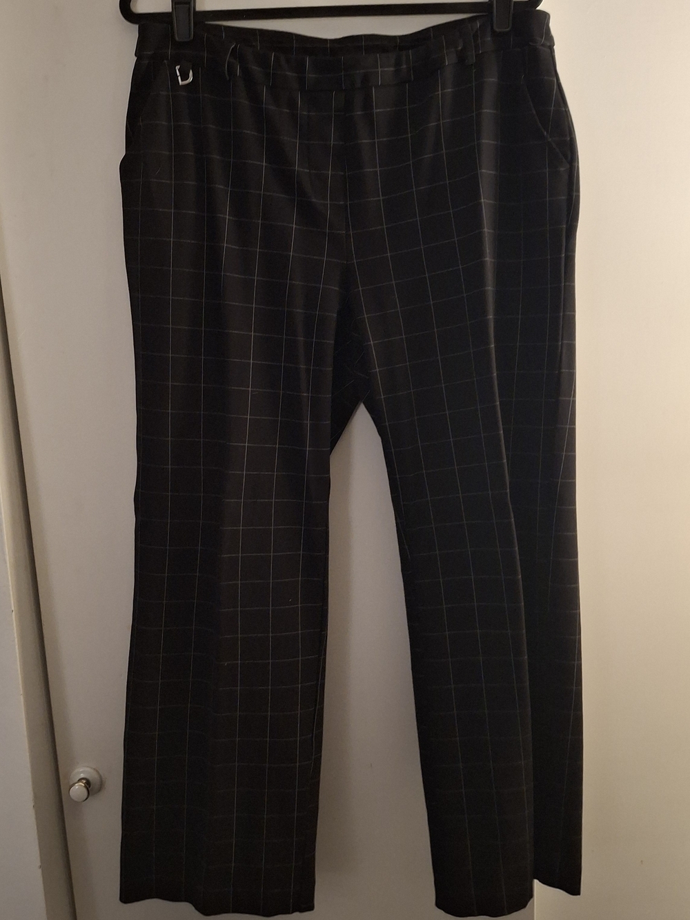 Cato Women's Black Windowpane Dress Pants